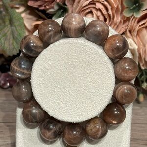 Backbone Moonstone Bracelet 15mm Size 6.5